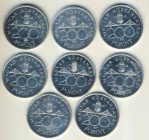 1992 200 Ft Ag "MNB" (8x) T:1, 2, 2-