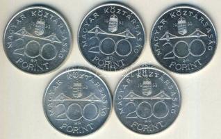 1993 200 Ft Ag "MNB" (5x) T:1, 2+