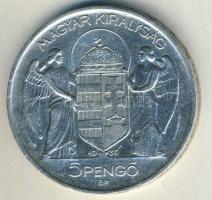 1939 5P Ag "Horthy balra" T: 3+/2- pici ph.