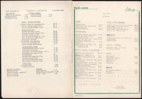 cca 1960-70 10 db retro éttermi étlap