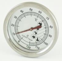 Gasztronómiai hőmérsékletmérő, kis kopásnyomokkal, felirattal, m: 13,5 cm, d: 7 cm