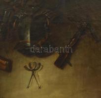 C. Haag, XIX. századi német festő: Sakkozók. Olaj, vászon. Jelezve balra lent. Minimális restaurálás...