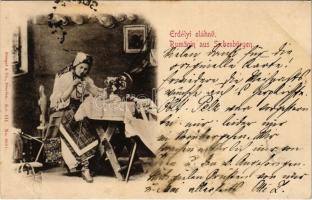 1898 Erdélyi oláh nő / Rumänin aus Siebenbürgen / Transylvanian folklore, Vlach woman (fl)