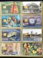 151 db különféle magyar telefonkártya, 25 lapos albumban, közte bontatlanok is