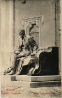1916 Budapest XIV. Gróf Károlyi Sándor szobra. Erdélyi cs. és kir. udvari fényképész felvétele