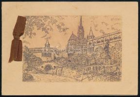 Horváth Endre (1896-1954): Ex libris Paul Grossmann. 2 db Rézkarc, papír, jelzett, egyik lap széle s...