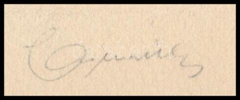 Horváth Endre (1896-1954): Ex libris Paul Grossmann. 2 db Rézkarc, papír, jelzett, egyik lap széle s...