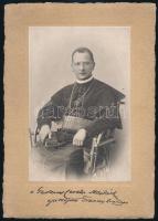 cca 1920-1930 Majláth Gusztáv Károly (1864-1940) erdélyi püspök, kartonra kasírozott nyomat, 14×9 cm