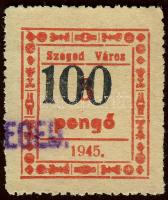 Szeged 1945-46. Városi Közmunka II. 3P 100P fny-sal T:I R!