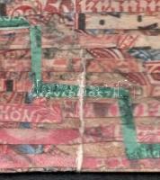 Olvashatatlan jelzéssel: Lányka portréja, 1934. Akvarell, kollázs, papír, lap széle sérült, 38×25 cm