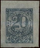 1940. Szegedi Ipartestület 20f adománybélyeg vagy várca?! ceruzával rajzolt tervezet Bozó hagyatékából, hártyapapíron! T:II