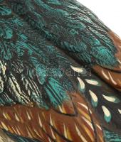 Malevolh jelzéssel: Kacsa. Öntött bronz és ismeretlen anyag. kopásnyomokkal. m: 19, h: 21 cm