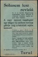 cca 1930 Turul Szövetség röplapja, hajtott