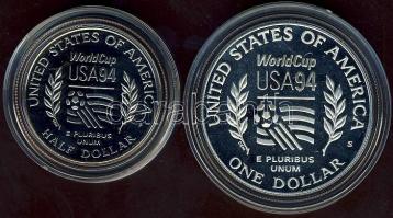 USA 1994. 1/2$, 1$ "Labdarúgó VB" szettben T:PP Díszdobozban!