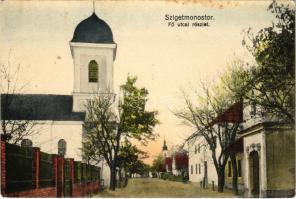 1929 Szigetmonostor, Fő utca. Bajcsi István kiadása (EK)