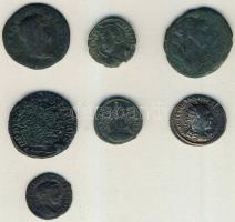 Római Császárság 7db kis- és középbronz T:vegyes