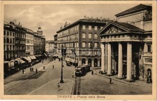 1935 Trieste, Trst; Piazza della Borsa / square, tram