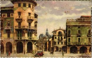 1929 Padova, Padua; Piazza Vittorio Emanuele / square, automobile (EK)