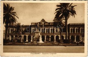 1935 Palermo, Stazione Centrale / railway station, tram (EK)