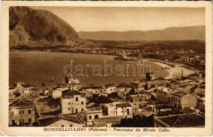 1935 Palermo, Mondello-Lido, Panorama da Monte Gallo (EK)