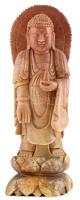 Buddha, zsírkő, kopott, jelzés nélkül, m: 20,5 cm