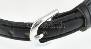 Arany (Au/14k) Roamer női karóra, mechanikus szerkezettel, kopott, jelzett, működik, bőr szíjjal, br...