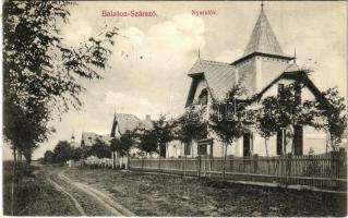 1913 Balatonszárszó, nyaralók, utca. Pongrácz Béla kiadása + "SZÁRSZÓ P.U." (EK)