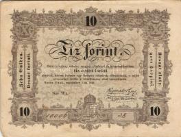 1848. 10Ft "Kossuth-bankó" T:III+