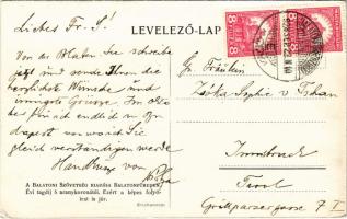 1928 Balatonalmádi, Almádi; Balatoni Jachtclub osztályának új clubháza, hajóskapitányok. Kollár A. f...