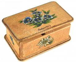 Vegyes borostyánszínű bizsu ékszerek (nyaklánc, bross, fülklipsz, stb.), 6 db, kézzel festett ékszer...