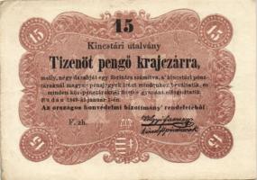 1848. 15kr "Kossuth-bankó" T:II-