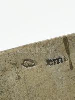 Ezüst (Ag) gyufatartó, kopott, jelzett, nettó: 12g, 5x4x1,5cm