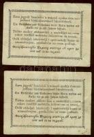 1849. 15kr + 30kr "Kossuth-bankó" T:II/III