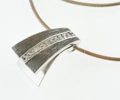 Ezüst(Ag) kígyó nyaklánc, függővel, jelzett, bruttó: 9,76 g