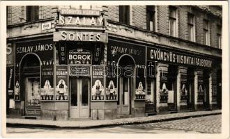 1942 Budapest VII. Szalay söntés, cégtulajdonos Szalay János korcsmáros, Gyöngyös-visontai fajborok ...