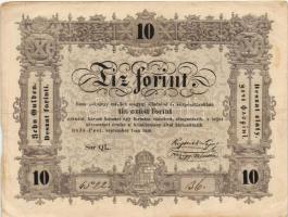 1848. 10Ft "Kossuth-bankó" T:III+