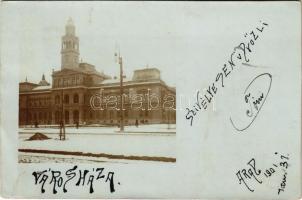 1901 Arad, Városháza télen / town hall in winter. photo (EK)