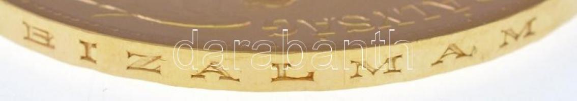 1908KB 100K Au "Ferenc József" (33,95g/0.900/37mm) T:1- Hungary 1908KB 100 Korona Au "...