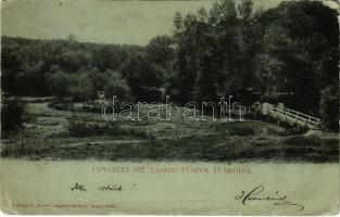 1902 Püspökfürdő, Szentlászlófürdő, Baile 1 Mai; park. Schwartz József kiadása / park (EK)