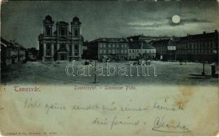 1898 Temesvár, Timisoara; Losonczy tér, üzletek / square, shops (EM)