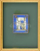 Szent Anna. Miniatúra. XIX. sz. első fele. kézzel festett, papír, fa. Modern üvegezett keretben 9x7 cm