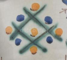 Iparművészeti Vállalatos Gorka habános kerámia váza. Jelzett, kopásnyomokkal, mázrepedésekkel, m: 19...