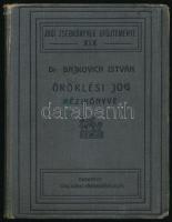 Id. Dajkovics István - Ifj. Dajkovics István: A ma érvényben lévő magyar öröklési jog kézikönyve. Jogi Zsebkönyvek Gyűjteménye XIX. Bp., 1926., Grill Károly, VIII+214+1 p. Kiadói kopott egészvászon-kötés, aláhúzásokkal.