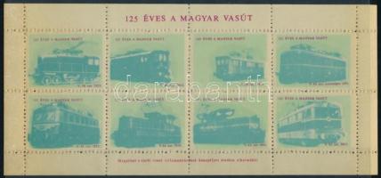 1971 125 éves a Magyar Vasút levélzáró blokk (8 klf villanymozdony típussal)