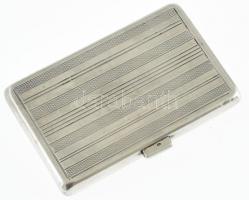 Ezüst (Ag) női cigarettatárca, jelzett, kopott, bruttó 59g, 1x5x8cm