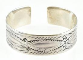 Ezüst (Ag) karperec, jelzett, kopott, nettó: 56g, állítható