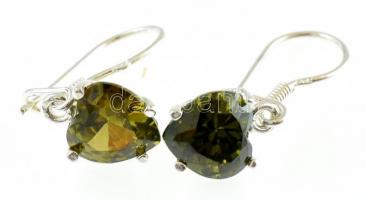 Ezüst(Ag) ékszerszett, nyaklánc medállal, fülbevalópár és gyűrű, jelzett, bruttó: 11,88 g