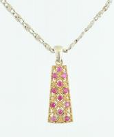 Ezüst(Ag) ékszerszett, nyaklánc függővel, fülbevalópár, karperec, gyűrű, jelzett, bruttó: 37,92 g