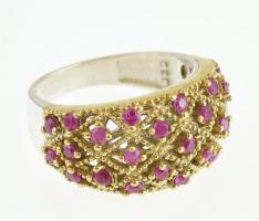 Ezüst(Ag) ékszerszett, nyaklánc függővel, fülbevalópár, karperec, gyűrű, jelzett, bruttó: 37,92 g