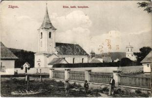 1915 Zágon, Zagon; Római katolikus templom / church (EK)